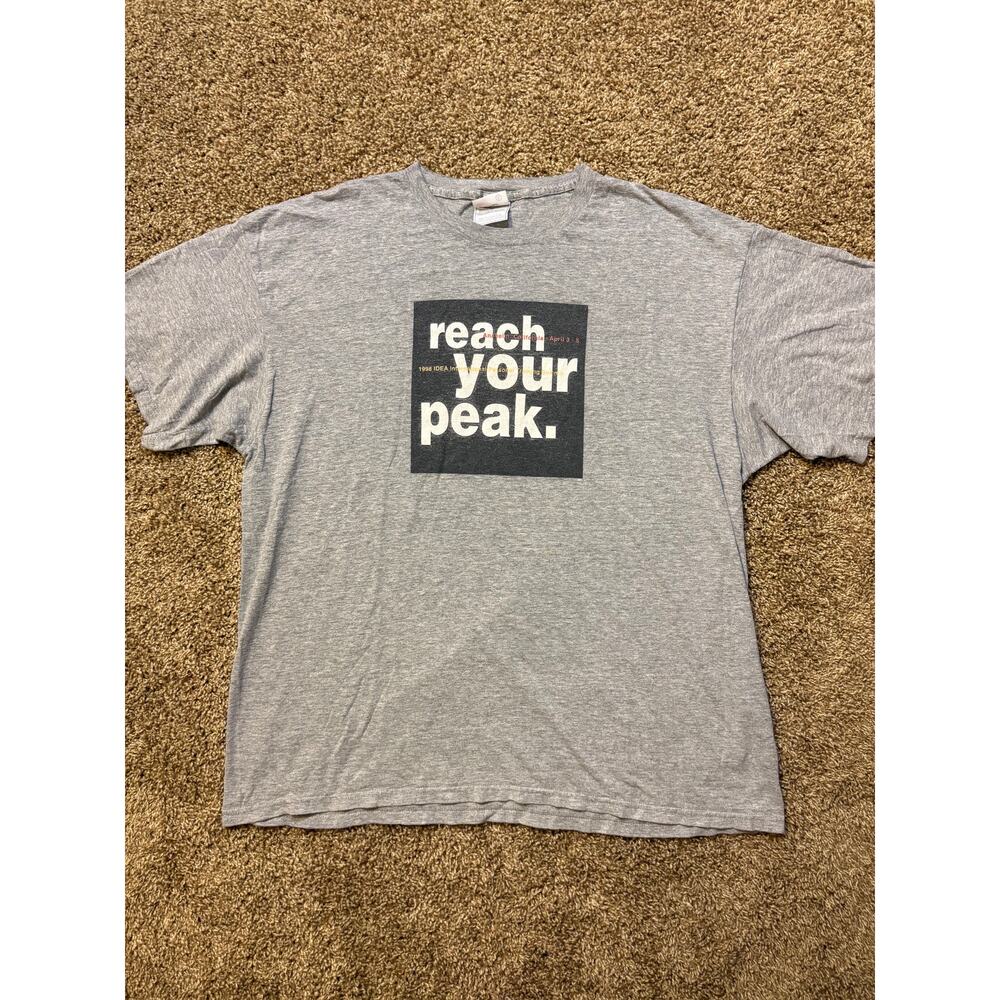 VTG 1998 Nike Idea Summit Reach Your Peak Made In USA Shirt Mens Size Large